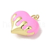 Rack Plating Brass Enamel Pendants KK-S366-05G-09-2