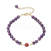 Natural Amethyst Bracelets BJEW-JB11973-02-2