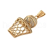 304 Stainless Steel Rhinestone Pendants STAS-G346-54G-2