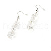 Natural Quartz Crystal Chip Beads Dangle Earrings EJEW-JE04649-06-1