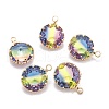 Two Tone Transparent Glass Pendants GLAA-F110-04B-07-1