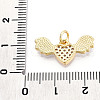 Brass Micro Pave Clear Cubic Zirconia Pendants KK-N268-09G-3