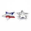 Rack Plating Alloy Enamel Pendants PALLOY-N172-052P-3