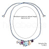 Summer Beach Porcelain Fish & Natural Cowrie Shell Pendant Cotton Cord Adjustable Necklaces FS-WG63638-02-4
