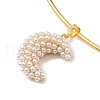 Brass with ABS Imitation Pearl Charm Necklace BJEW-Q350-05A-G-2