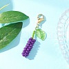 Mulberry Glass Seed Beaded Pendant Decorations HJEW-MZ00267-01-1
