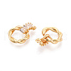 Brass Micro Pave Cubic Zirconia Pendants KK-N263-30G-2