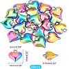 SUPERFINDINGS 20Pcs Rainbow Color Alloy Pendants FIND-FH0003-57-4