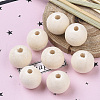 Natural Unfinished Wood Beads WOOD-S651-A30mm-LF-5