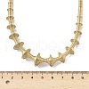 304 Stainless Steel Irregular Twisted Chain Spiral Bib Necklaces for Women NJEW-B127-01G-04-3