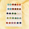 Brass Half Round Stud Earrings EJEW-Z124-03G-1