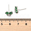 Brass Micro Pave Cubic Zirconia Stud Earrings EJEW-M103-09P-5