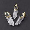 Natural Quartz Crystal Pointed Big Pendants G-P491-12G-6