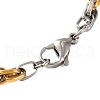 201 Stainless Steel Rope Chain Bracelets BJEW-B078-109GP-3