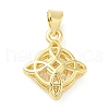 Rack Plating Brass with Cubic Zirconia Pendants KK-Q784-16G-1