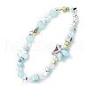 Porcelain & Glass & Wood Mobile Straps HJEW-FZ00030-2
