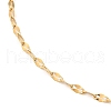 304 Stainless Steel Dapped Chain Necklace for Women NJEW-G104-02G-2