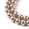 UV Plating Pearlized Glass Pearl Beads Strands GLAA-F128-01B-T15-3