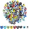 SUPERFINDINGS 180Pcs 9 Colors Handmade Evil Eye Lampwork Beads Strands LAMP-FH0001-09-1
