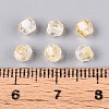 Transparent Spray Painted Glass Beads EGLA-N018-4mm-09-4
