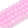 Baking Painted Imitation Jade Glass Bead Strands DGLA-A034-J8MM-A44-1