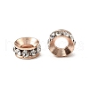 Brass Rhinestone Spacer Beads RB-A020-7mm-01RG-2