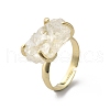 Natural Lemon Quartz Finger Rings RJEW-B122-01G-05-4