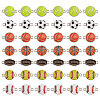 CHGCRAFT 42Pcs 7 Styles Sports Ball Theme Alloy Enamel Connector Charms ENAM-CA0001-81-1