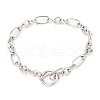 Unisex 304 Stainless Steel Figaro Chain Bracelets X-BJEW-H541-06A-P-1