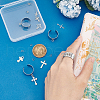 Unicraftale DIY Cross Charm Cuff Ring Making Kit DIY-UN0004-62-4