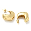 Rack Plated Chunky Letter C Brass Stud Earrings for Women EJEW-Z048-13G-2