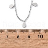 304 Stainless Steel Teardrop Tassel Y Necklaces NJEW-R026-24P-5