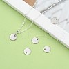 Tarnish Resistant 304 Stainless Steel Stamping Blank Tag Flat Round Charms Pendants STAS-Q171-04-5