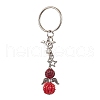 Alloy with Glass Seed Beads Keychain KEYC-MZ00010-04-1