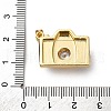 Brass Micro Pave Cubic Zirconia & Enamel Pendants KK-Q098-36G-A-3