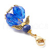 Angel Glass Beaded & Alloy Pendant Decorations HJEW-MZ00190-5