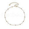 304 Stainless Steel Ball Cable Chain Anklets AJEW-AN00643-01-2