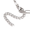 304 Stainless Steel Paperclip Chain Bracelet for Men Women BJEW-E031-03P-05-3