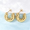 C-Shaped 304 Stainless Steel Stud Earrings EJEW-A125-15G-1
