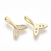 Brass Micro Pave Cubic Zirconia Pendants ZIRC-K082-042A-2