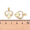 Brass Micro Pave Clear Cubic Zirconia Pendants KK-N254-203G-3