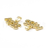 Brass Micro Pave Cubic Zirconia Pendants KK-E068-VC044-3