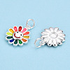 925 Sterling Silver Enamel Charms STER-T004-07S-1