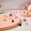 Kissitty 24Pcs 24 Style Bear & Heart & Word & Sun & Gift Box Enamel Pins JEWB-KS0001-10-16