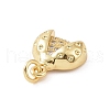 Brass Micro Pave Cubic Zirconia Charms X-KK-C012-44G-3