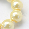 Baking Painted Pearlized Glass Pearl Round Bead Strands HY-Q003-12mm-21-3