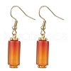 Column Natural Carnelian Beaded Necklace & Bracelet & Dangle Earring Sets SJEW-JS01330-3