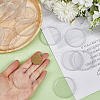 CRASPIRE 24Pcs Plastic Loose Leaf Ring Round Binder Discs DIY-CP0010-97B-3