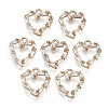 Brass Micro Pave Cubic Zirconia Charms X-KK-R111-066-1