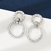 304 Stainless Steel Polymer Clay Ring Stud Earrings EJEW-V004-04P-1